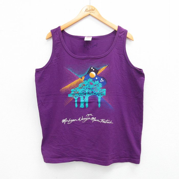 90s タンクトップ ミシガン パープル XL | 古着