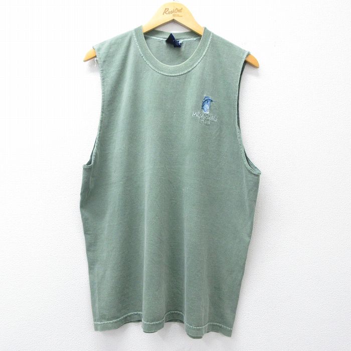 【20%OFF】00s ノースリーブTシャツ MEXICO BEACH グリーン メンズXL相当 | 古着