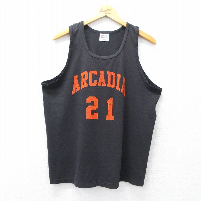 90s タンクトップ ARCADIA ブラック メンズL相当 | 古着