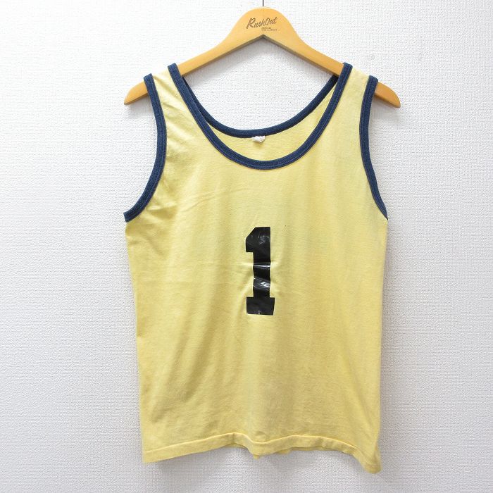 【20%OFF】80s タンクトップ GEMINI イエロー メンズM相当 | 古着