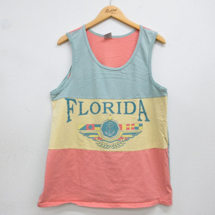 90s タンクトップ FLORIDA グリーン L | 古着