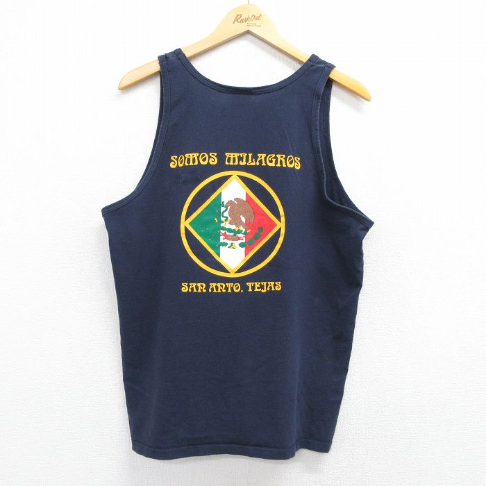 【20%OFF】00s タンクトップ SOMOS MILAGROS ネイビー メンズL相当 | 古着