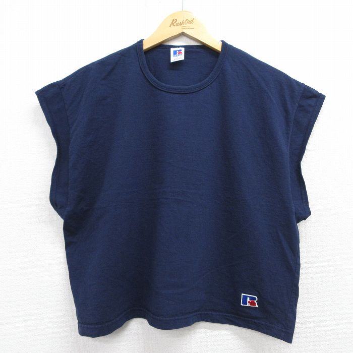 ラッセル 80s ノースリーブTシャツ ネイビー メンズXL相当 | 古着