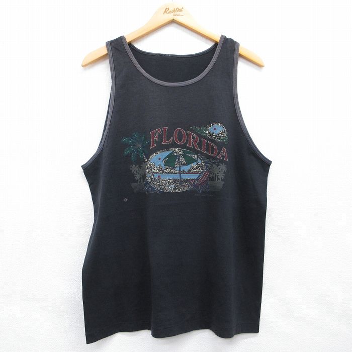 90s タンクトップ フロリダ ブラック L | 古着