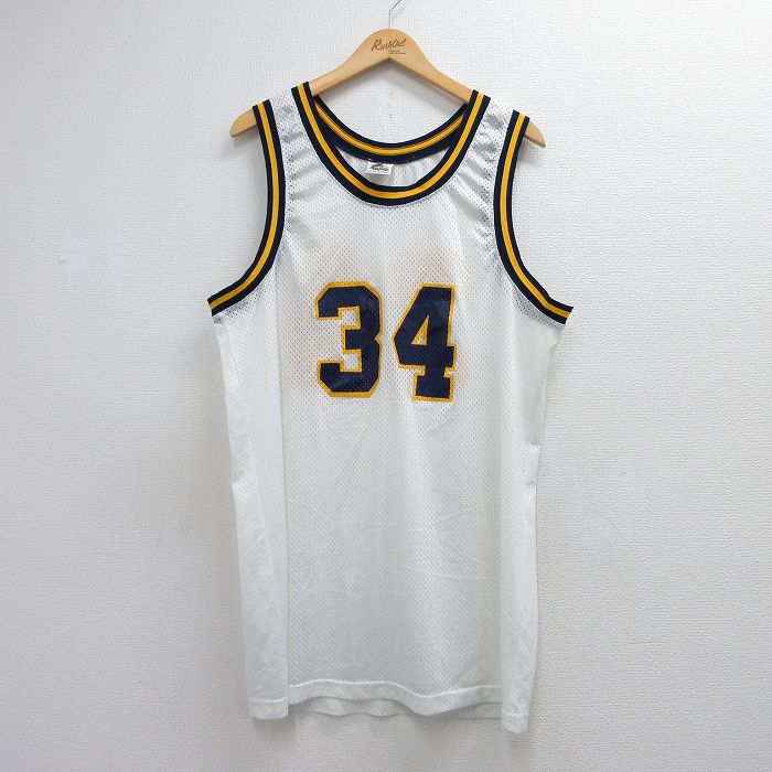 90s タンクトップ ユニフォーム ホワイト メンズL相当 | 古着