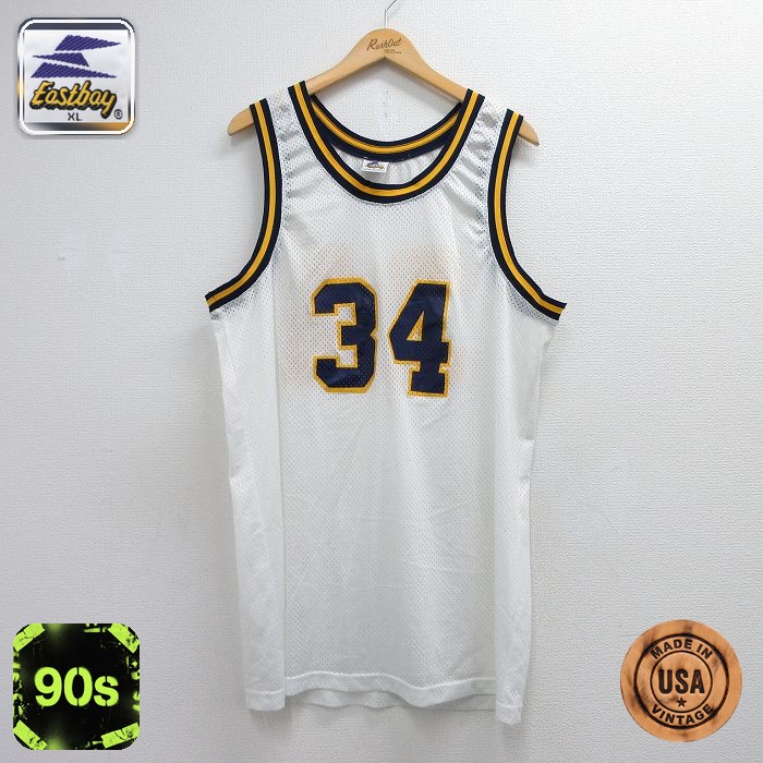 【20%OFF】90s タンクトップ ユニフォーム ホワイト メンズL相当 | 古着
