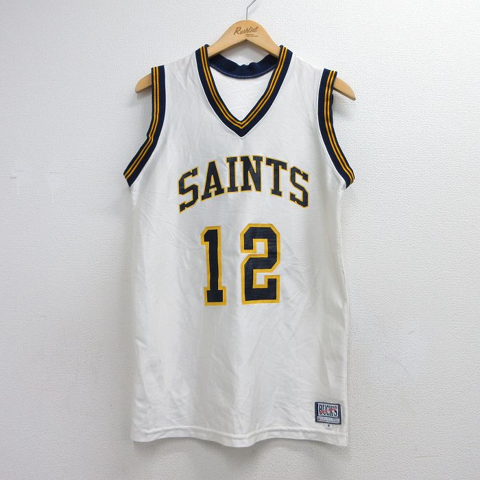 90s タンクトップ SAINTS 12ユニフォーム ホワイト メンズM相当 | 古着