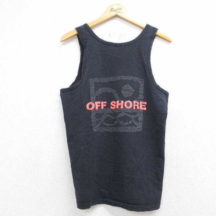 90s タンクトップ OFF SHORE ブラック メンズM相当 | 古着
