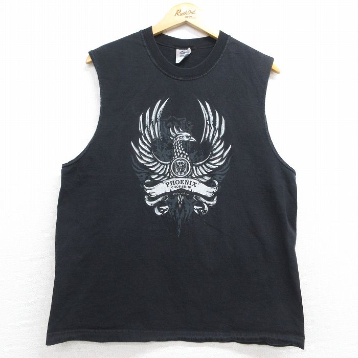 00s ノースリーブTシャツ PHOENIX CHOP SHOP ブラック メンズL相当 | 古着