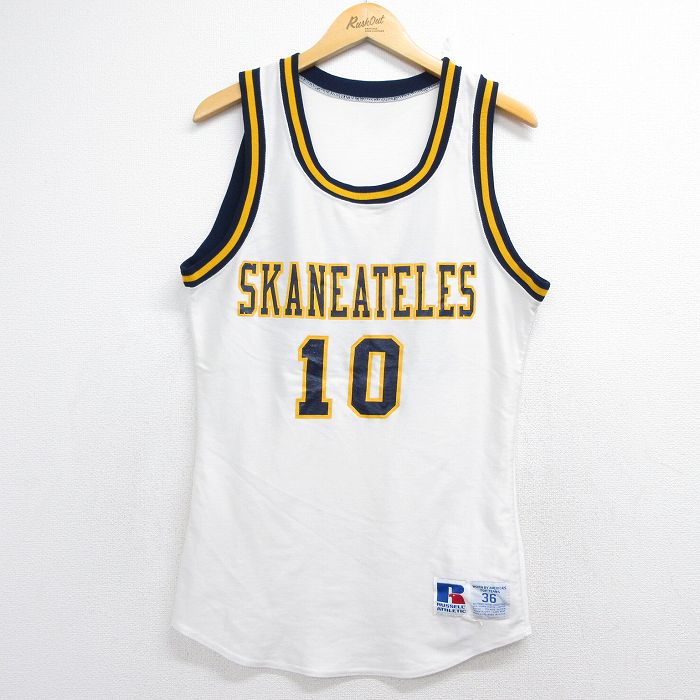 ラッセル 90s タンクトップ SKANEATELES ホワイト メンズM相当 | 古着