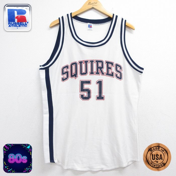 【20%OFF】ラッセル 80s タンクトップ SQUIRES 51 ホワイト メンズL相当 | 古着
