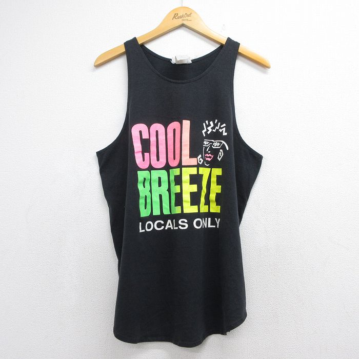 90s タンクトップ COOL BREEZE ブラック メンズL相当 | 古着
