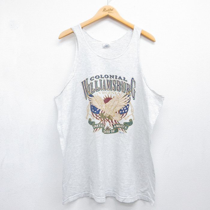 90s タンクトップ WILLIAMSBURG 霜降りグレー メンズXL相当 | 古着