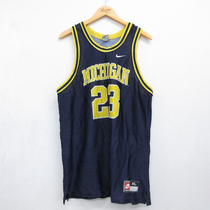ナイキ 90s タンクトップ ミシガン23 ネイビー メンズXL相当 | 古着