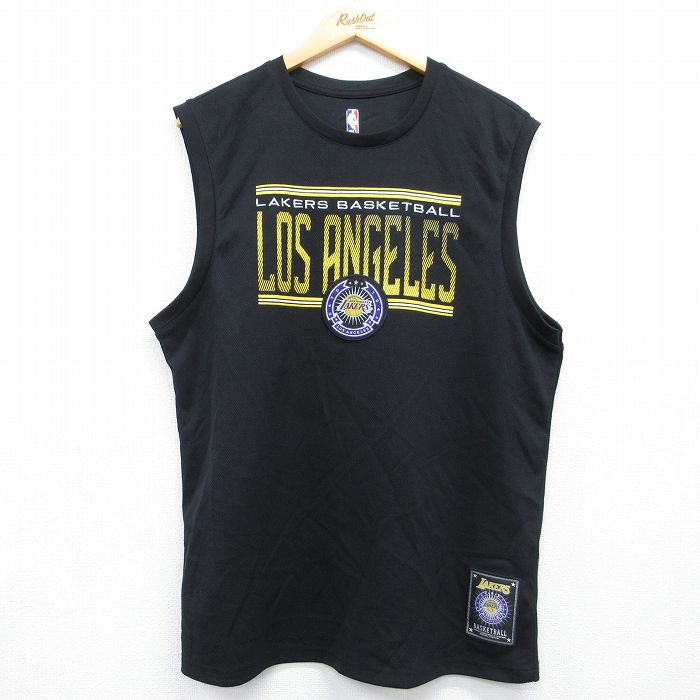 NBA ロサンゼルスレイカーズ レブロンジェームズ ノースリーブTシャツ バスケットボール ブラック メンズL相当 | 古着