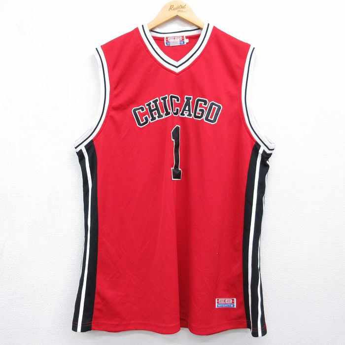 ノースリーブTシャツ NBAシカゴブルズ1 レッド メンズXL相当 | 古着