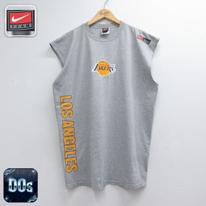 ナイキ 00s ノースリーブTシャツ NBAロサンゼルスレイカーズ グレー メンズXL相当 | 古着