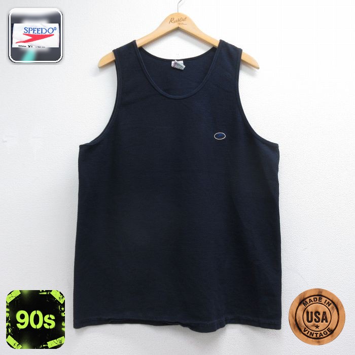 SPEEDO 90s タンクトップ ネイビー メンズXL相当 | 古着