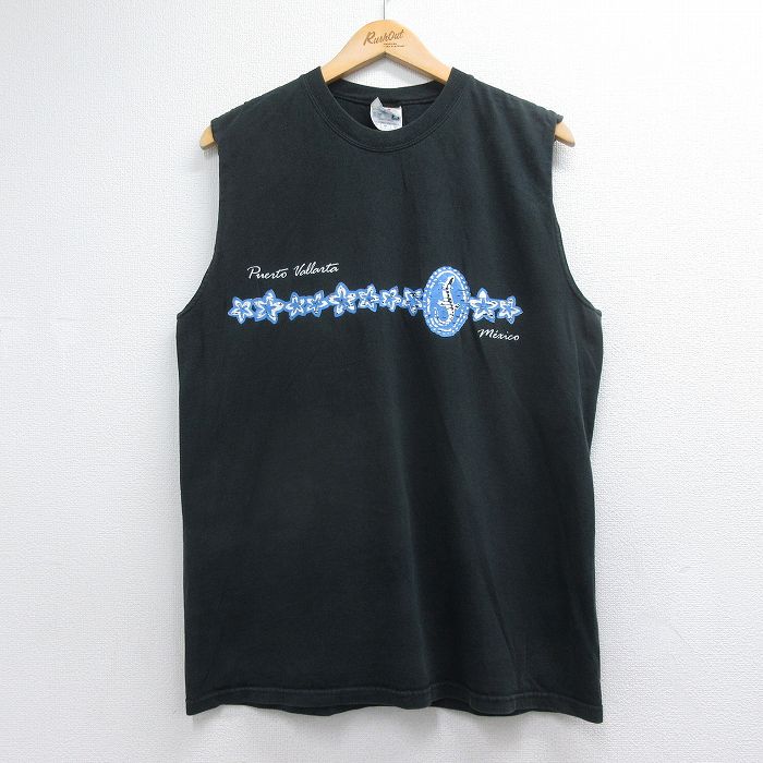 00s ノースリーブTシャツ メキシコ ブラック L | 古着