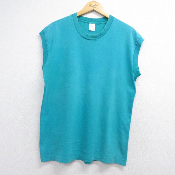 フルーツオブザルーム 90s ノースリーブTシャツ ブルー メンズL相当 | 古着