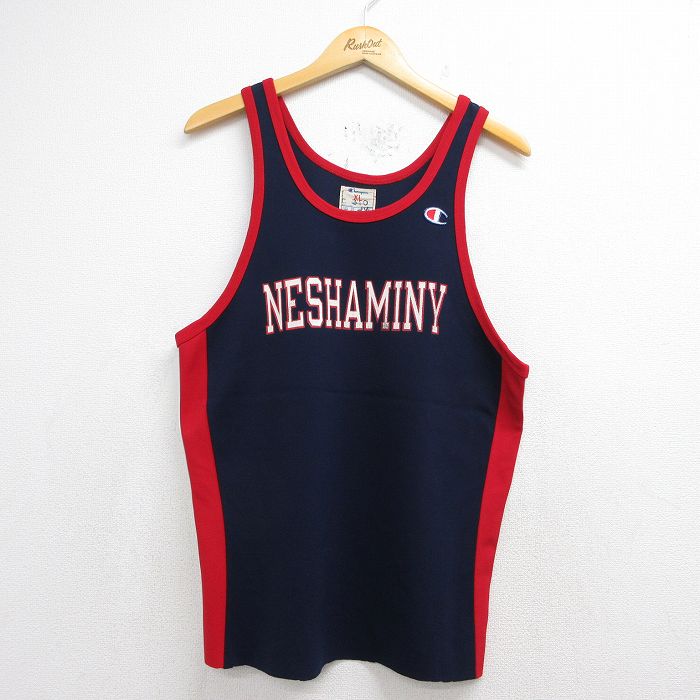 チャンピオン 80s タンクトップ NESHAMINY ネイビー メンズL相当 | 古着