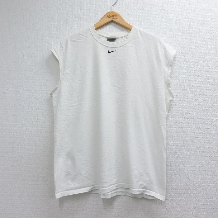 ナイキ 00s ノースリーブTシャツ センタースウォッシュ ホワイト メンズXL相当 | 古着