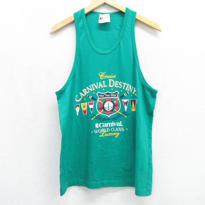 90s タンクトップ CARNIVAL グリーン メンズM相当 | 古着
