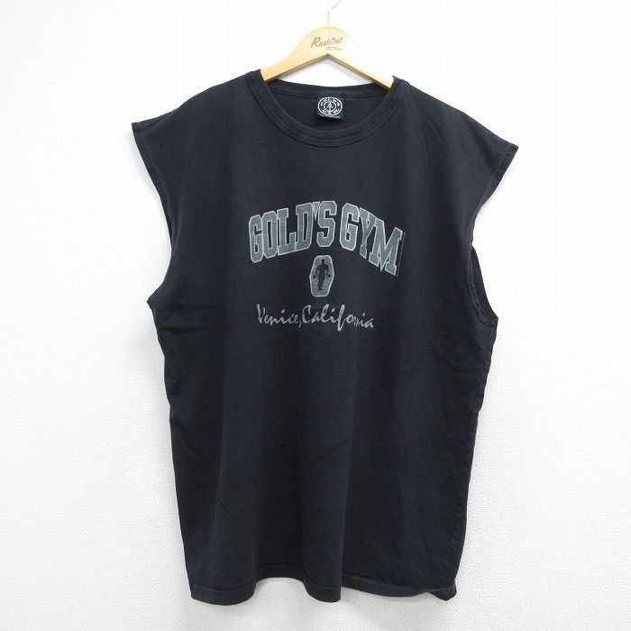 ノースリーブTシャツ ゴールドジム ブラック メンズXL相当 | 古着