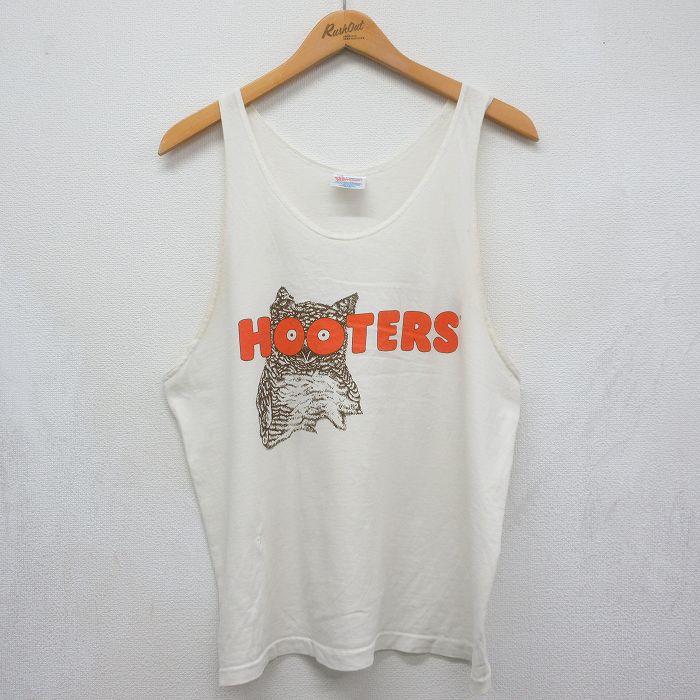 ヘインズ 90s タンクトップ フーターズ ホワイト メンズL相当 | 古着