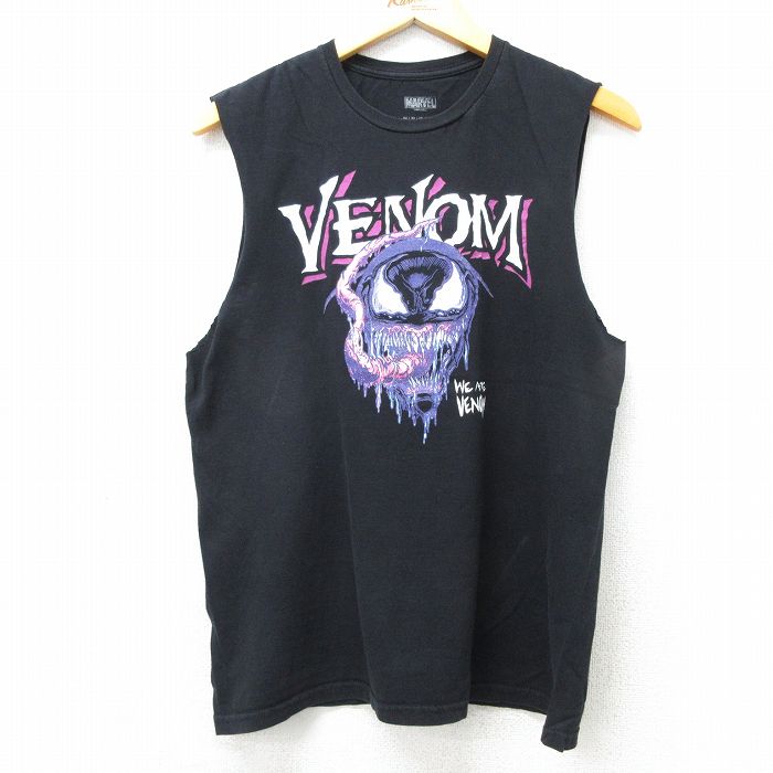 ノースリーブTシャツ マーベル ヴェノム ブラック メンズM相当 | 古着