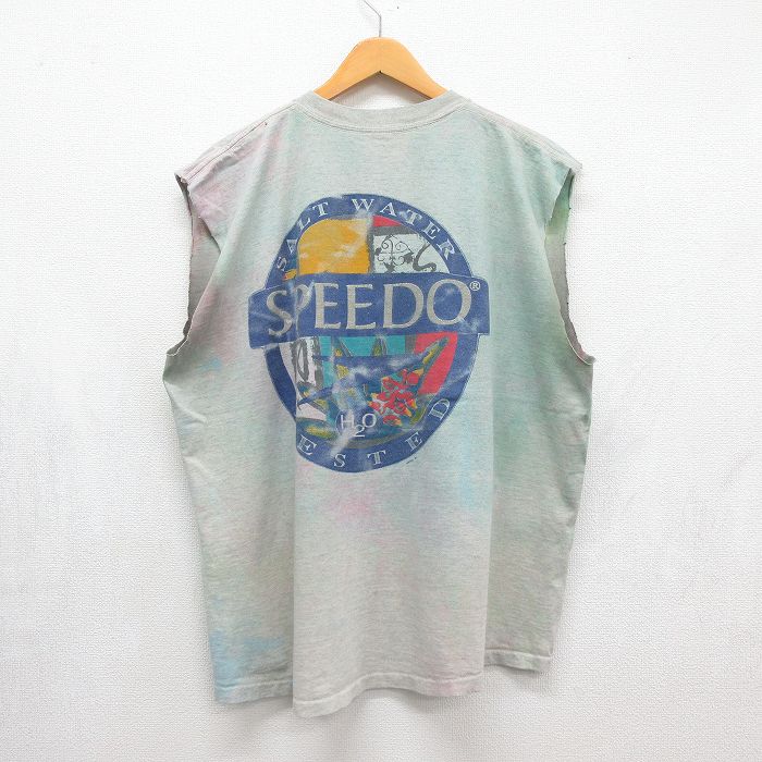 スピード 90s ノースリーブTシャツ 霜降り グレー メンズXL相当 | 古着