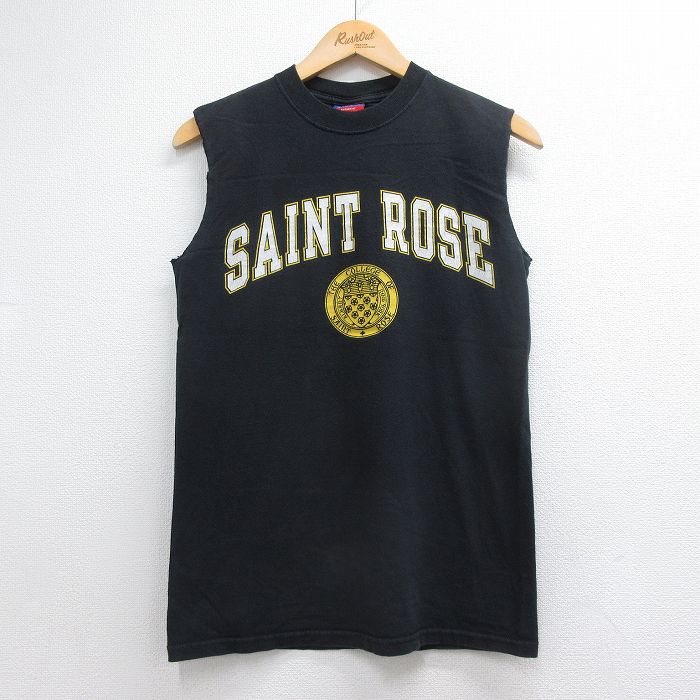 チャンピオン 00s ノースリーブTシャツ セントローズカレッジ ブラック メンズS相当 | 古着
