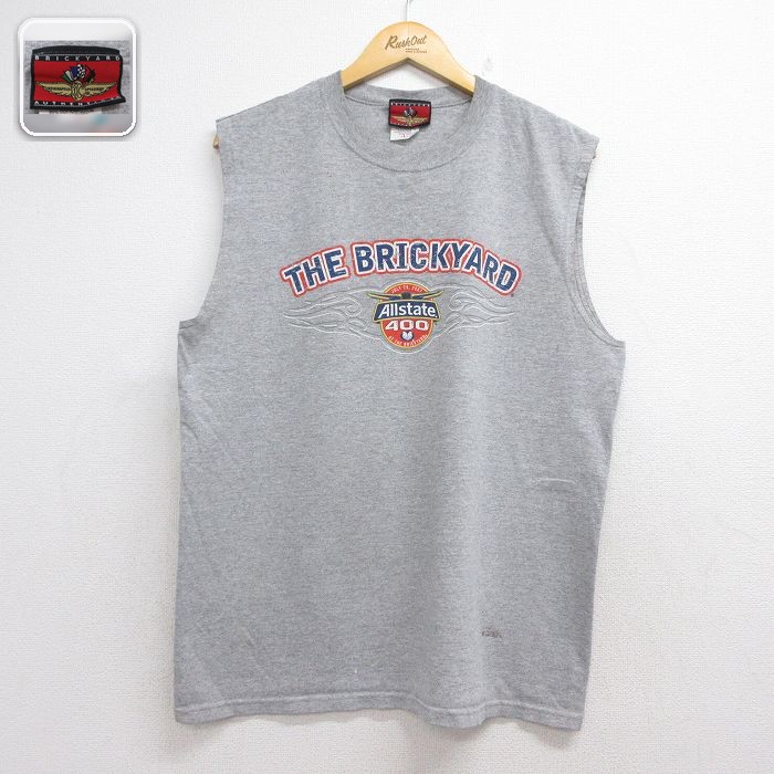 ノースリーブTシャツ THE BRICKYARD グレー メンズL相当 | 古着
