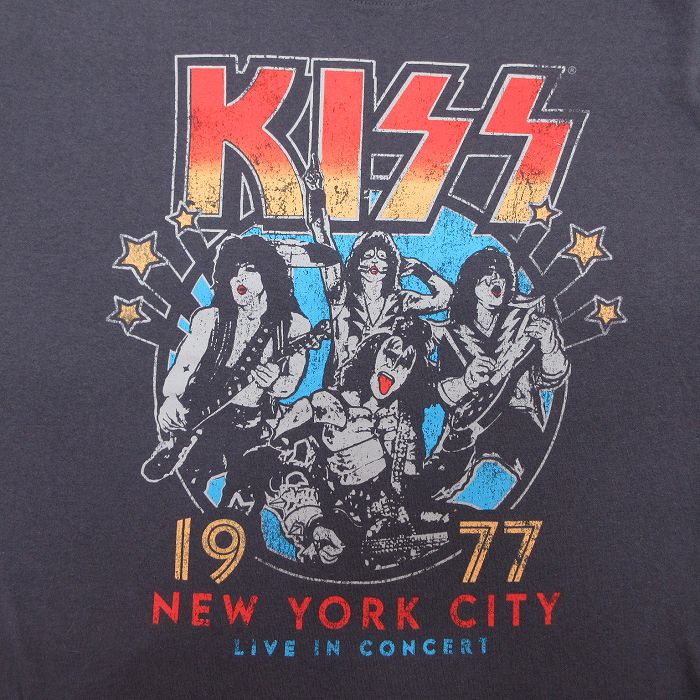 古着通販 L☆古着 ノースリーブ ロック バンド Tシャツ メンズ KISS