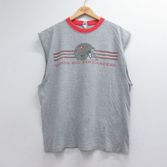 ノースリーブTシャツ NFL タンパベイバッカニアーズ グレー メンズXL相当 | 古着