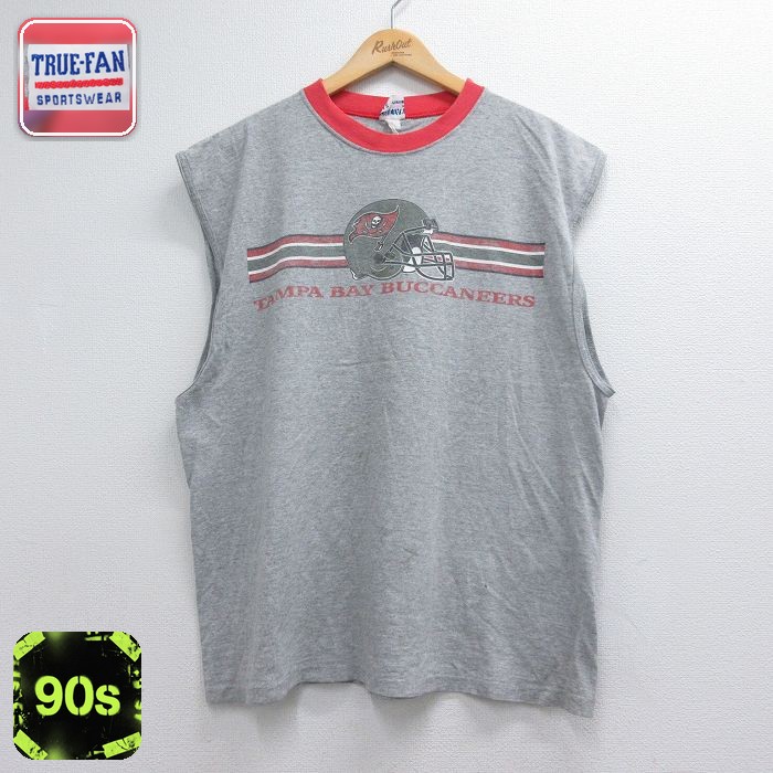ノースリーブTシャツ NFL タンパベイバッカニアーズ グレー メンズXL相当 | 古着