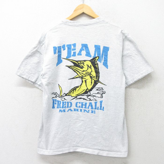 00s 半袖Tシャツ 魚 グレー XL | 古着