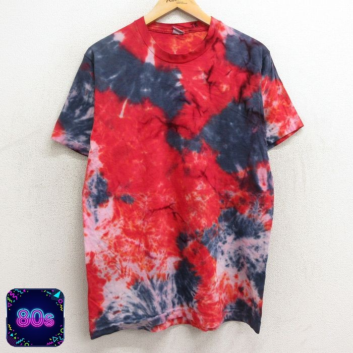 80s 半袖Tシャツ タイダイ レッド L | 古着