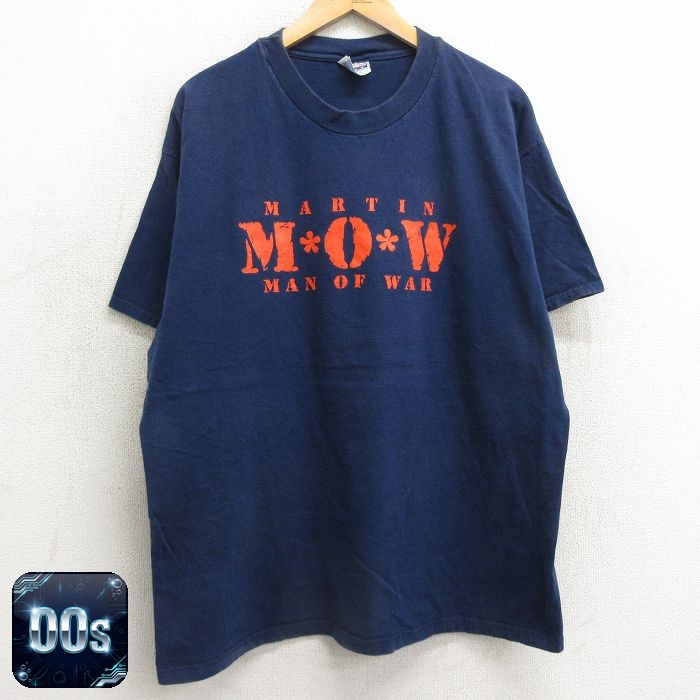 ヘインズ 00s 半袖Tシャツ MOW 11 ネイビー XL | 古着