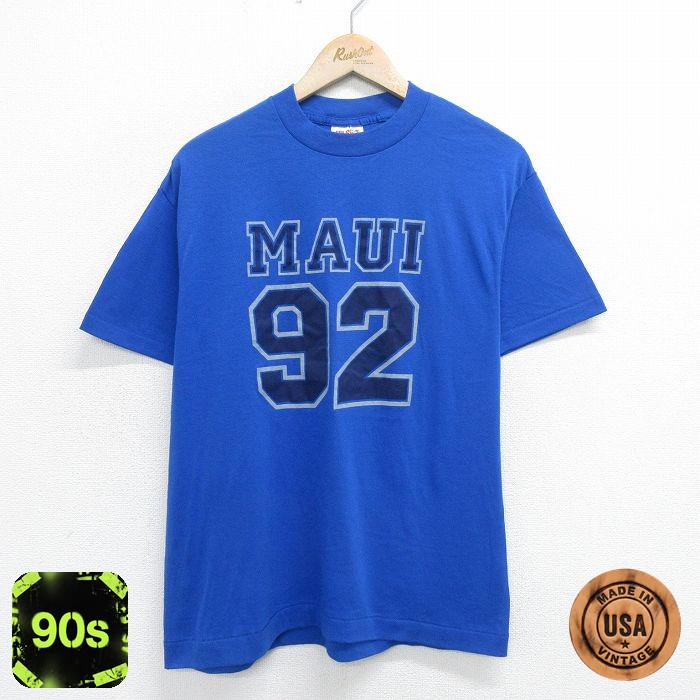 マウイ 90s 半袖Tシャツ 92 ブルー L | 古着