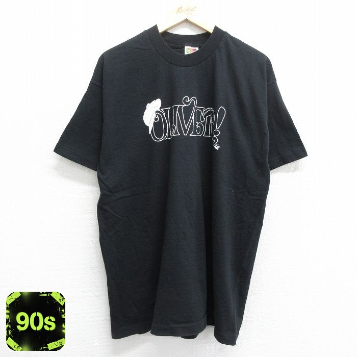 【50%OFF】フルーツオブザルーム 90s 半袖Tシャツ OLIVER ブラック XL | 古着
