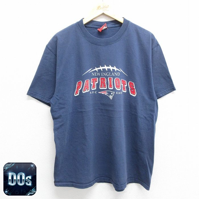 【50%OFF】00s 半袖Tシャツ ニューイングランドペイトリオッツ ネイビー XL | 古着