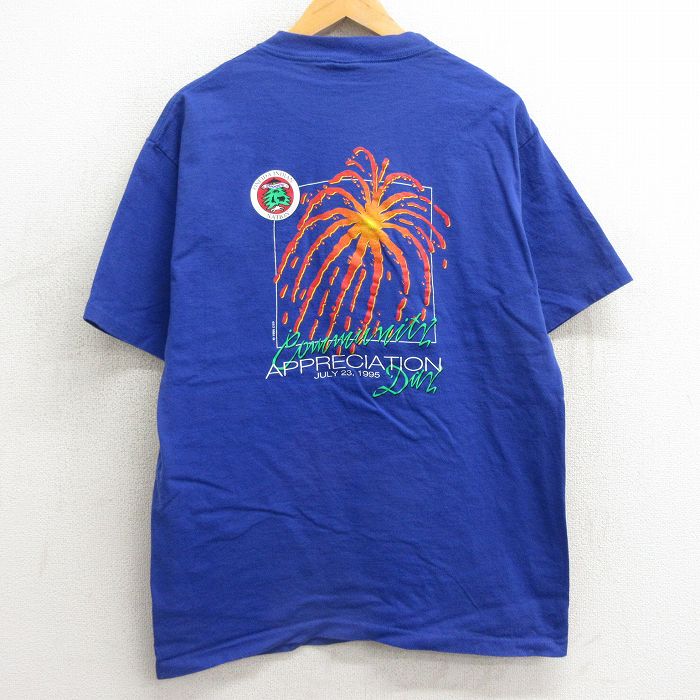90s 半袖Tシャツ オナイダインディアンネーション ブルー L | 古着