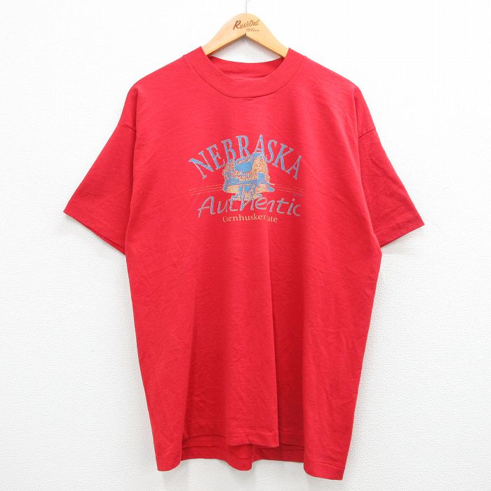 00s 半袖Tシャツ ネブラスカ レッド XL | 古着