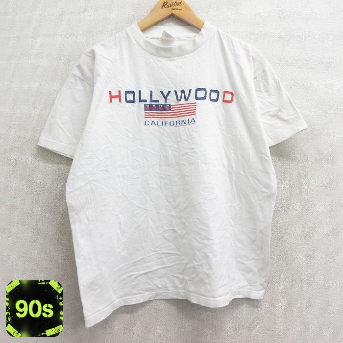 【50%OFF】90s 半袖Tシャツ ハリウッド ホワイト L | 古着