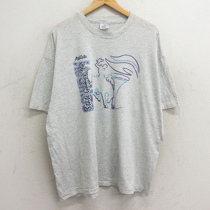 ヘインズ 90s 半袖Tシャツ カウボーイ グレー XL | 古着