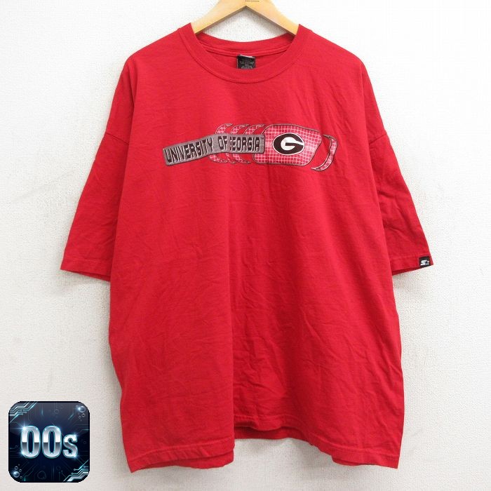 【50%OFF】スターター 00s 半袖Tシャツ ジョージア大学 レッド XL | 古着
