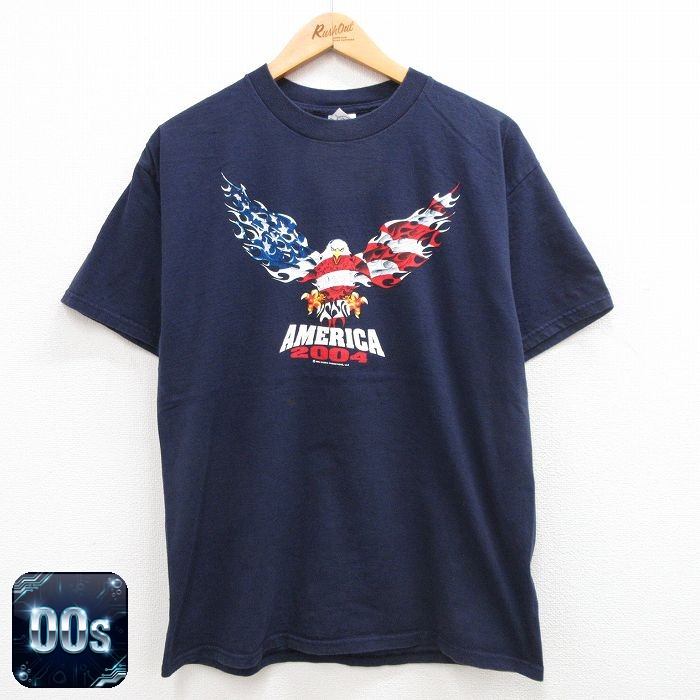 00s 半袖Tシャツ ワシ ネイビー L | 古着