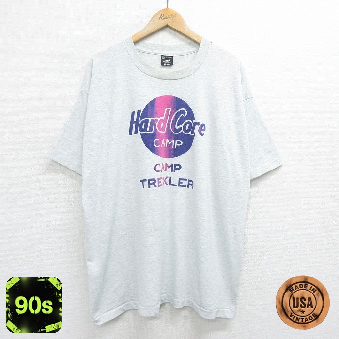 【50%OFF】フルーツオブザルーム 90s 半袖Tシャツ ハードコア グレー霜降り XL | 古着