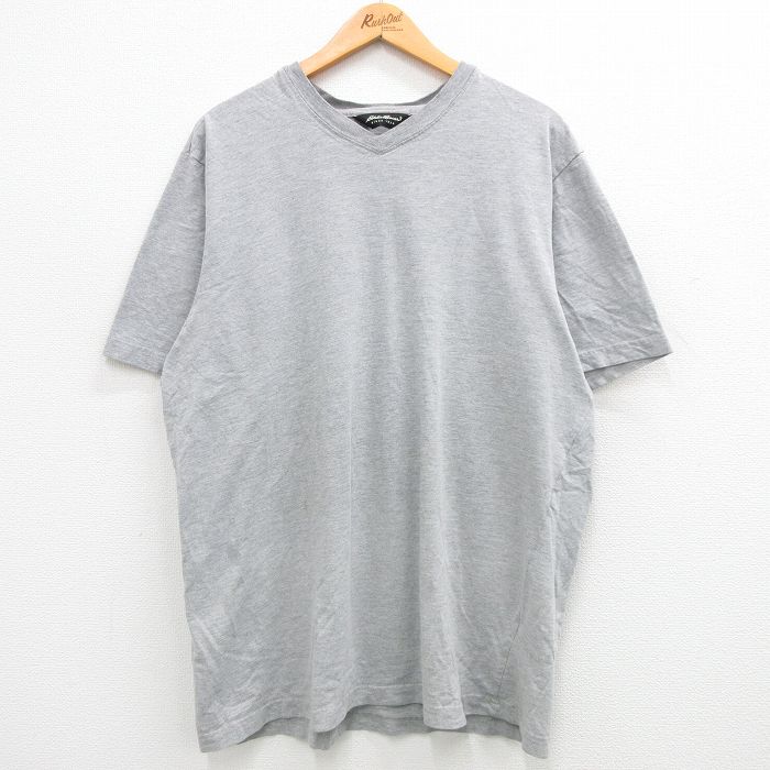 【50%OFF】エディーバウアー 00s 半袖Tシャツ Vネック グレー XL | 古着